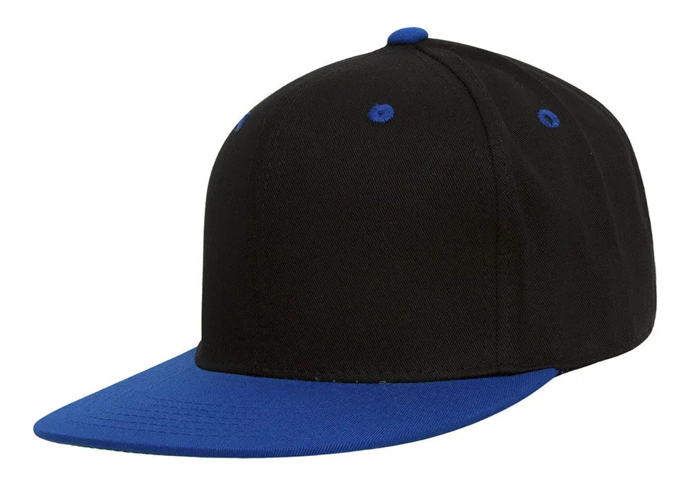 TopHeadwear Cotton Two-Tone Flat Bill Snapback