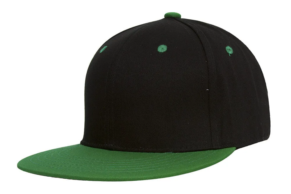 TopHeadwear Cotton Two-Tone Flat Bill Snapback