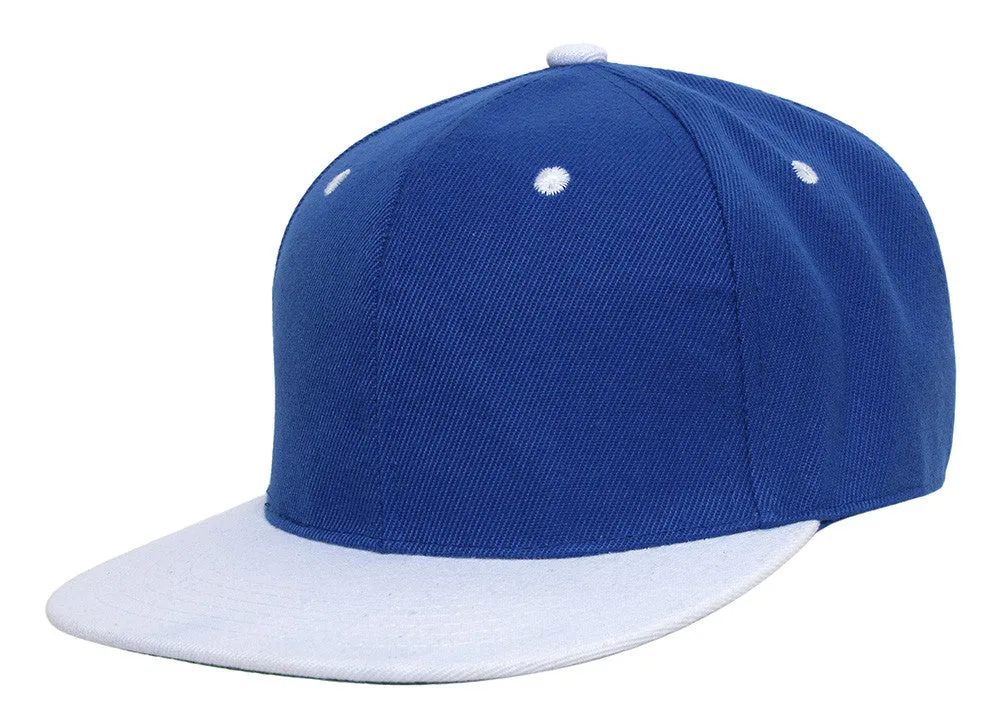 TopHeadwear Cotton Two-Tone Flat Bill Snapback