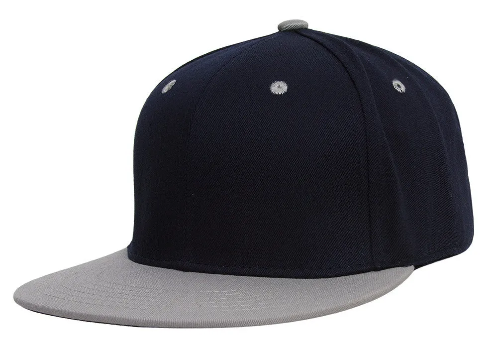 TopHeadwear Cotton Two-Tone Flat Bill Snapback