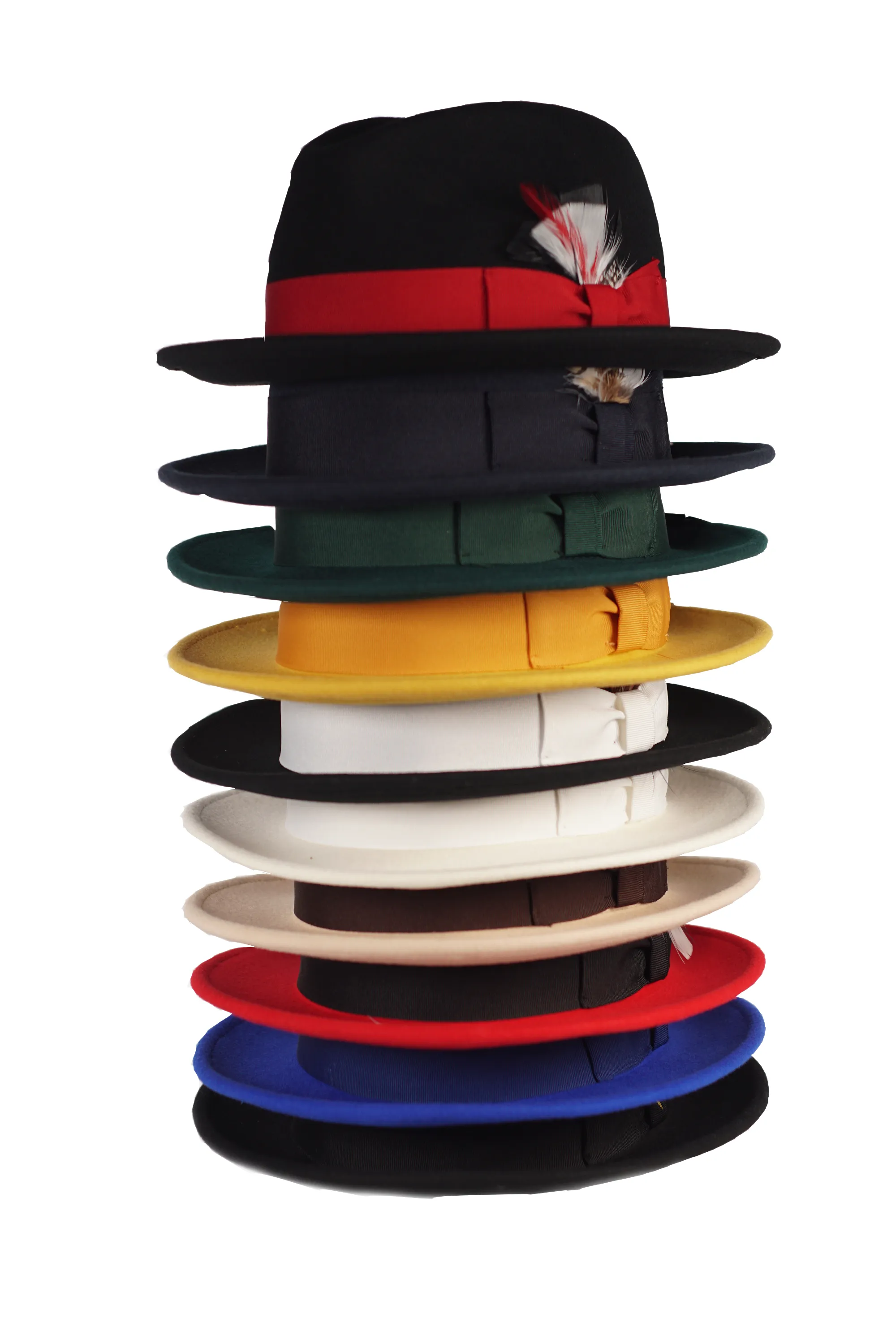 Trilby Soft 100% Australian Wool Felt Body With Removable Feather Fully Crushable Red/Black Hat Great For Travel.