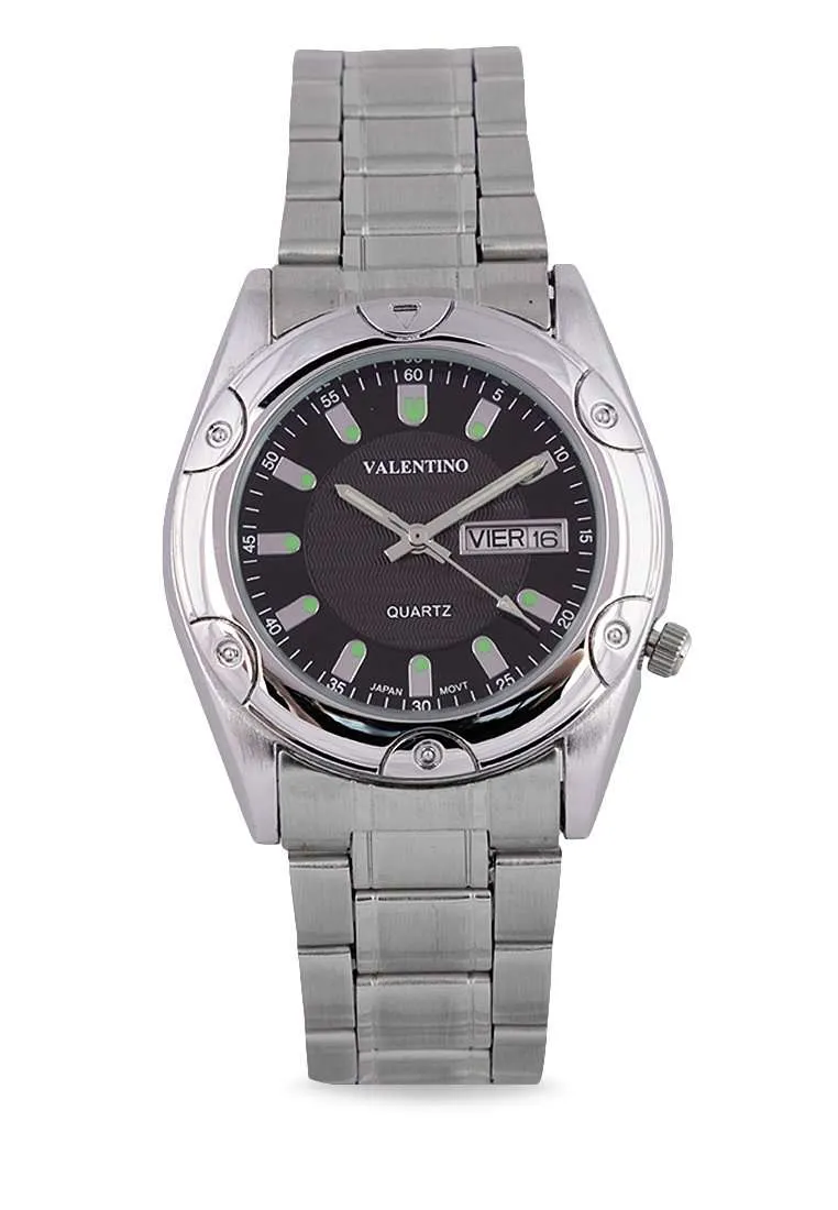 Valentino 20122295-BLACK DIAL Stainless Steel Watch for Women