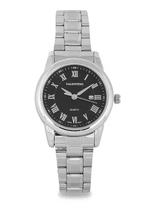 Valentino 20122300-SIL RING-BLK DIAL Silver Strap for Women