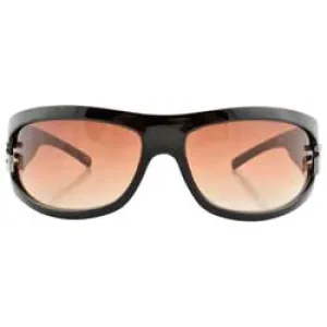 VISIBLE Black/Amber Oversized Sunglasses