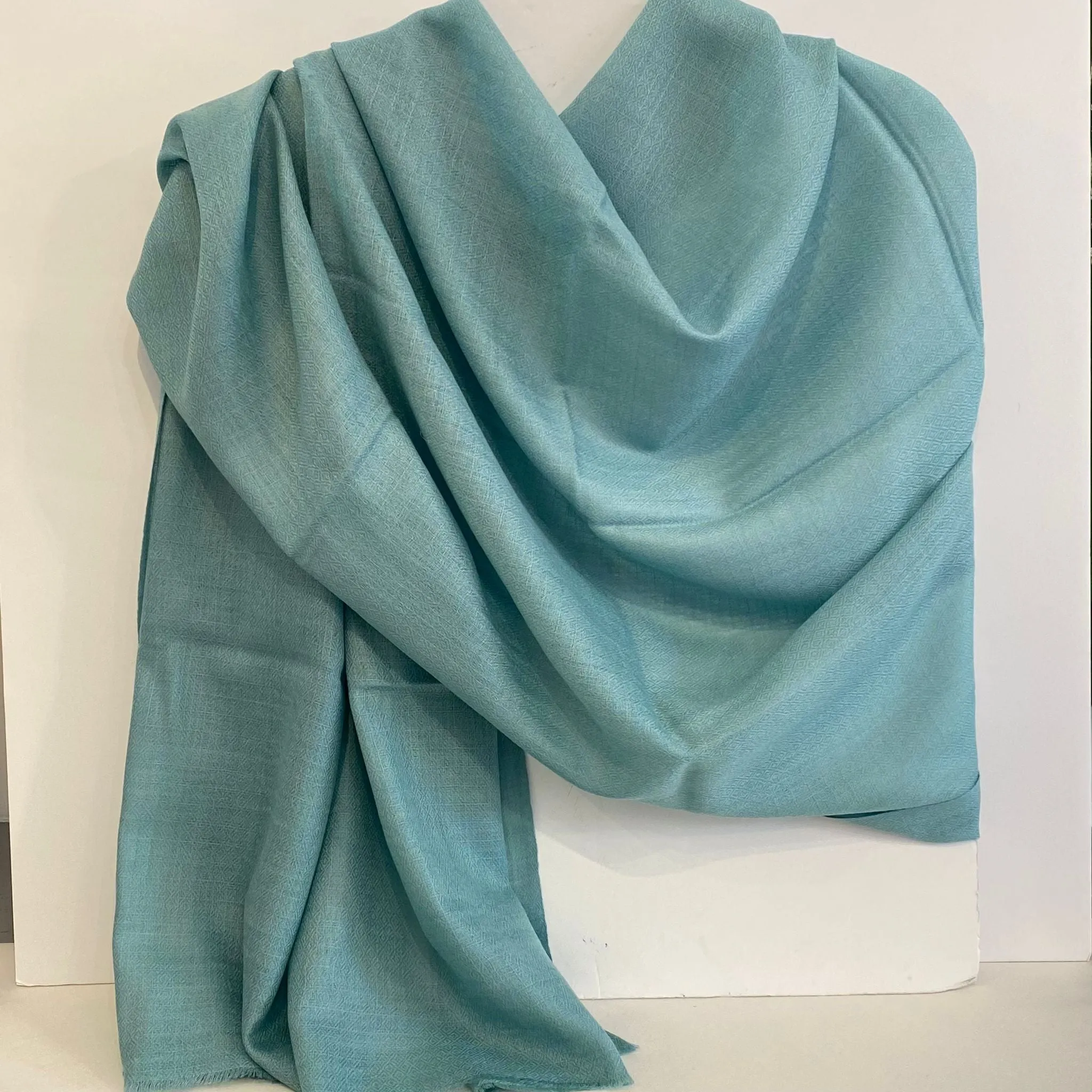 Wool and Silk Scarf - Seafoam