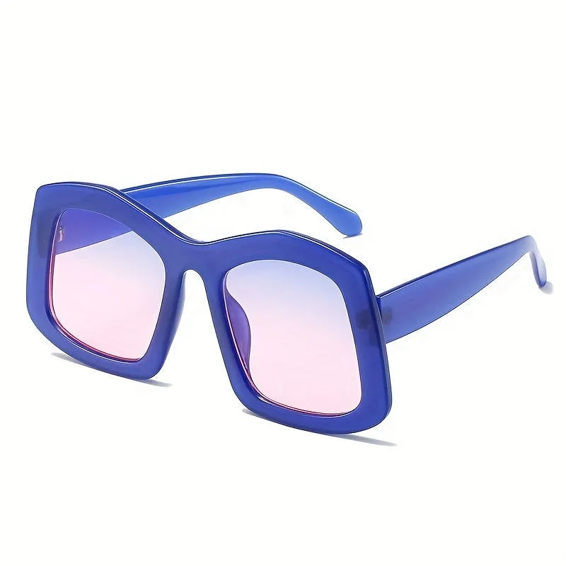 Y2K  Candy Color Irregular Frame Oversized Sunglasses