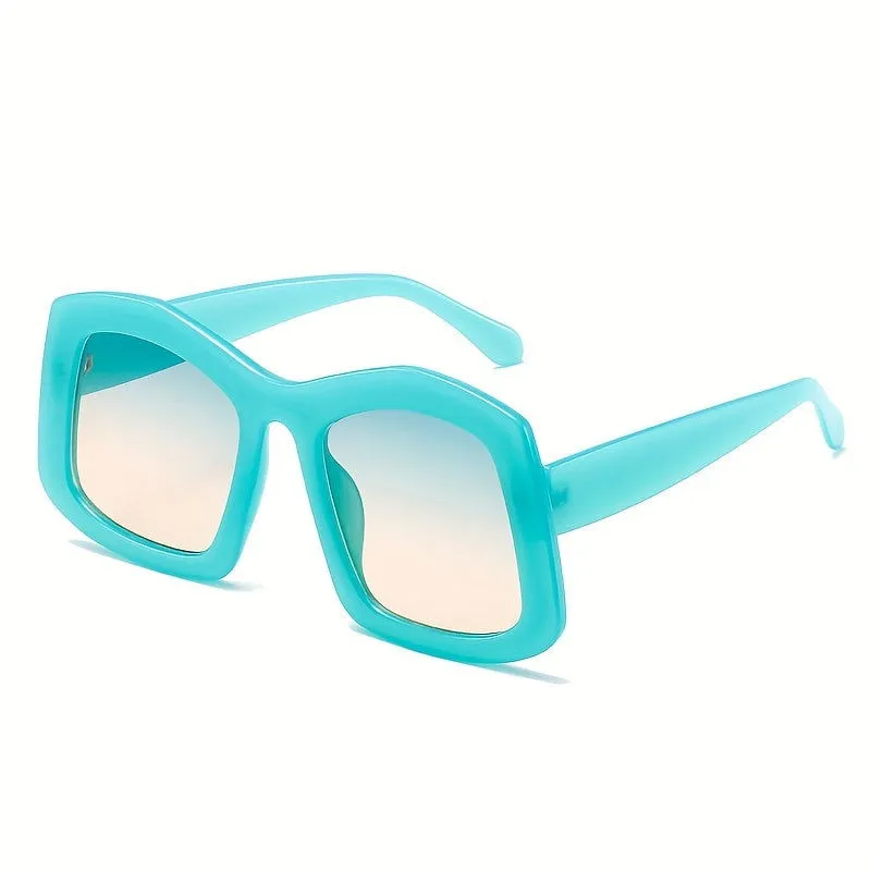 Y2K  Candy Color Irregular Frame Oversized Sunglasses