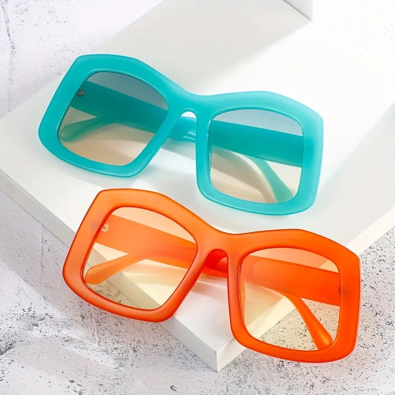 Y2K  Candy Color Irregular Frame Oversized Sunglasses