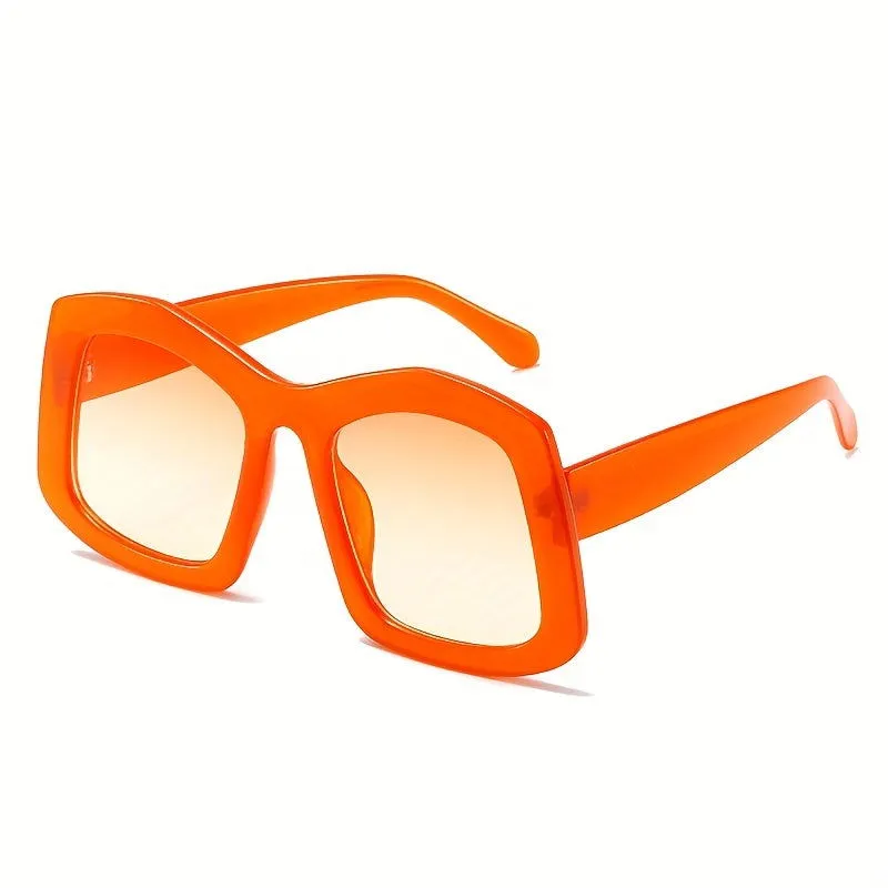 Y2K  Candy Color Irregular Frame Oversized Sunglasses