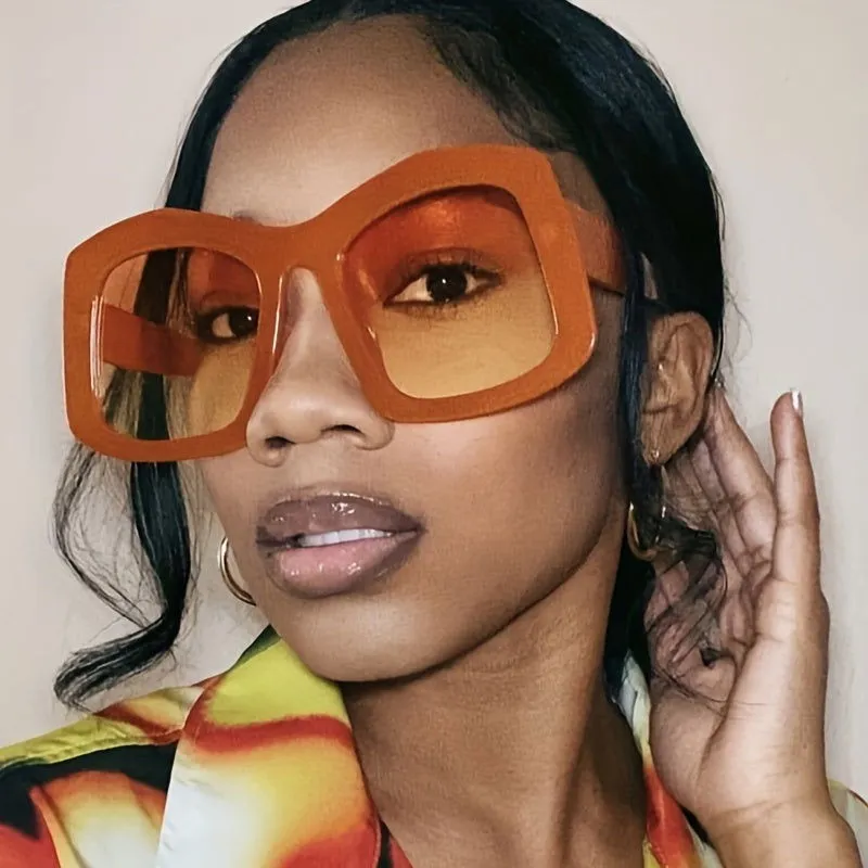 Y2K  Candy Color Irregular Frame Oversized Sunglasses