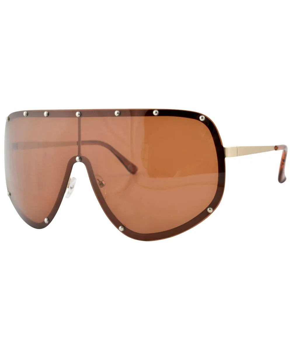 YOKO Brown Oversized Sunglasses